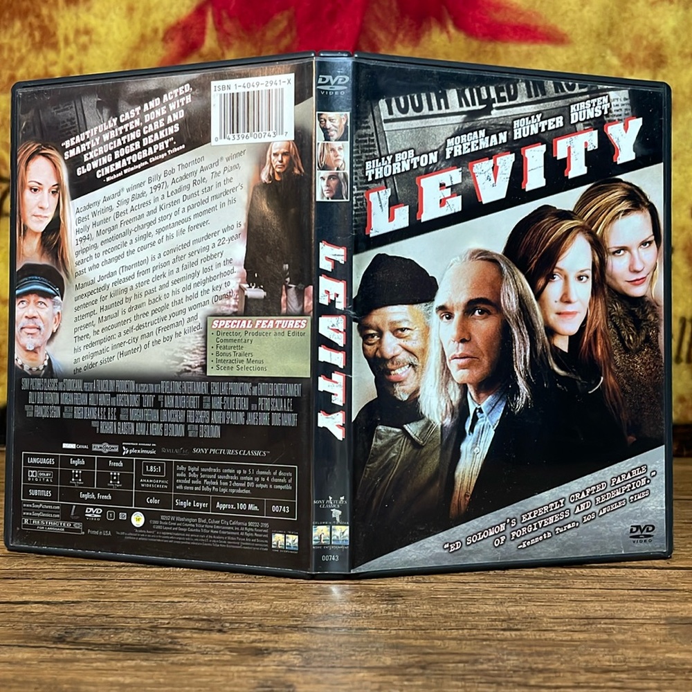 LEVITY- (2002) DVD Video Full-Length Movie